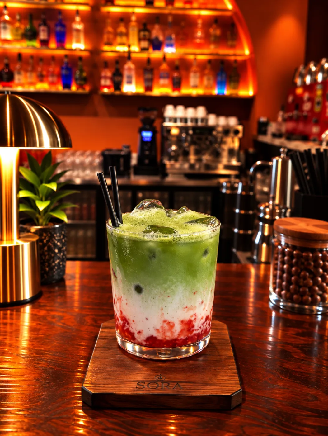 ICED STRAWBERRY MATCHA LATTE